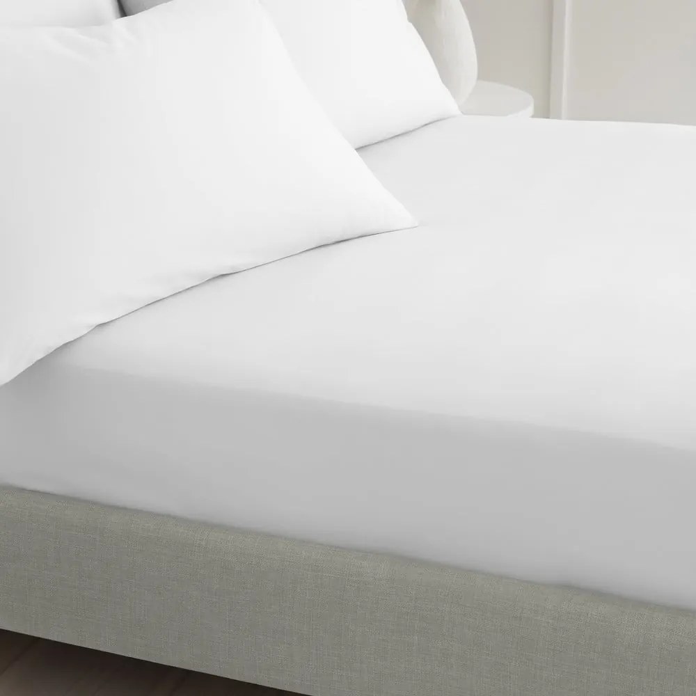Lenzuolo con angoli bianco in percalle di cotone 90x190 cm Cotton Percale – Bianca