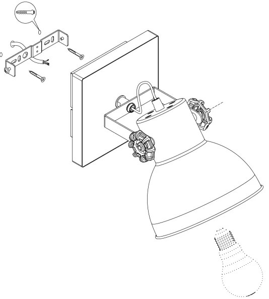 Eglo 49648 - Faretto BARNSTAPLE 1xE27/40W/230V