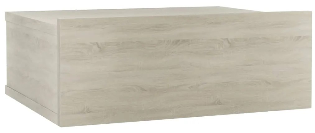 Comodino pensile rovere sonoma 40x30x15 cm truciolato