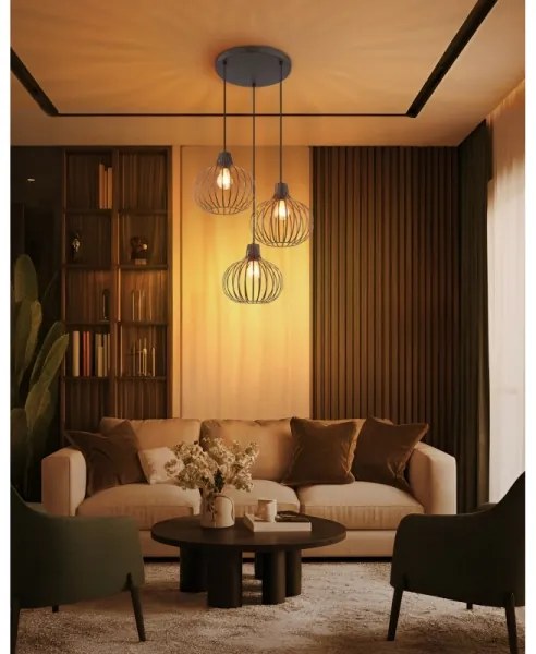 Globo 33379311 - Lampadario a sospensione con cavo MATEO 3xE27/40W/230V