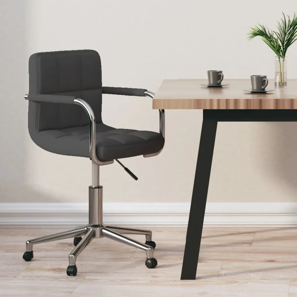 Sedia Da Ufficio Girevole Grigio Scuro İn Tessuto /
