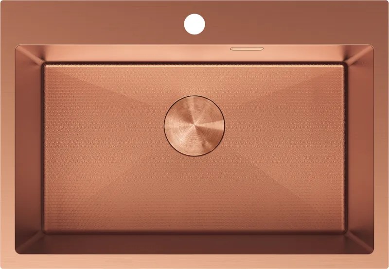 Mexen Solix lavello in acciaio inossidabile a vasca singola 650 x 450 mm, rame HC - 6403651000-65HC