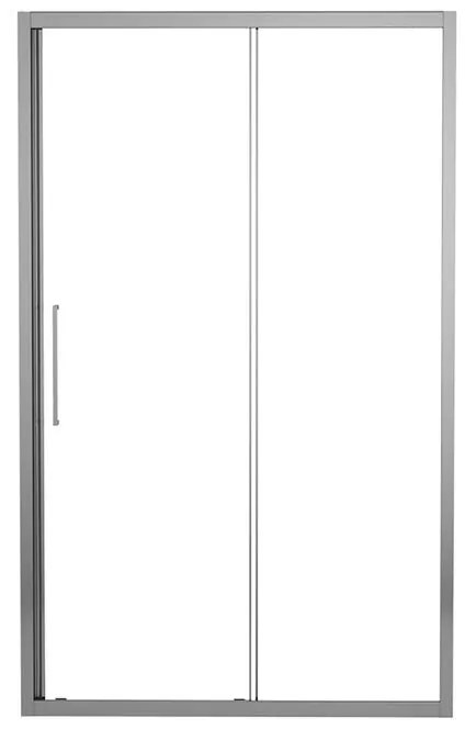 Porta doccia scorrevole Record L 171 x H 195cm, Sp. 6 mm in vetro profilo argento
