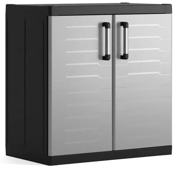 Armadio Basso in Resina Detroit XL, 89x54x93 cm, Ripiani Regolabili