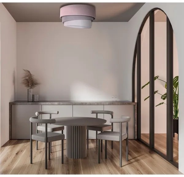 Duolla - Plafoniera TRIO 1xE27/15W/230V diametro 45 cm rosa/grigio/bianco