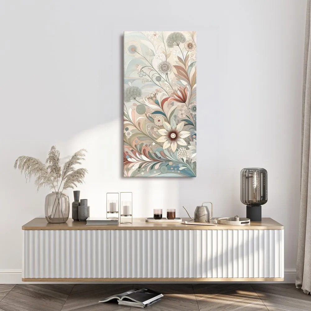 Quadro su tela – Fiori delicati in sfumature pastello