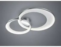 Plafoniera Granada Doppio Cerchio Cromo Led 36w Dimmerabile L85 cm Trio Lighting