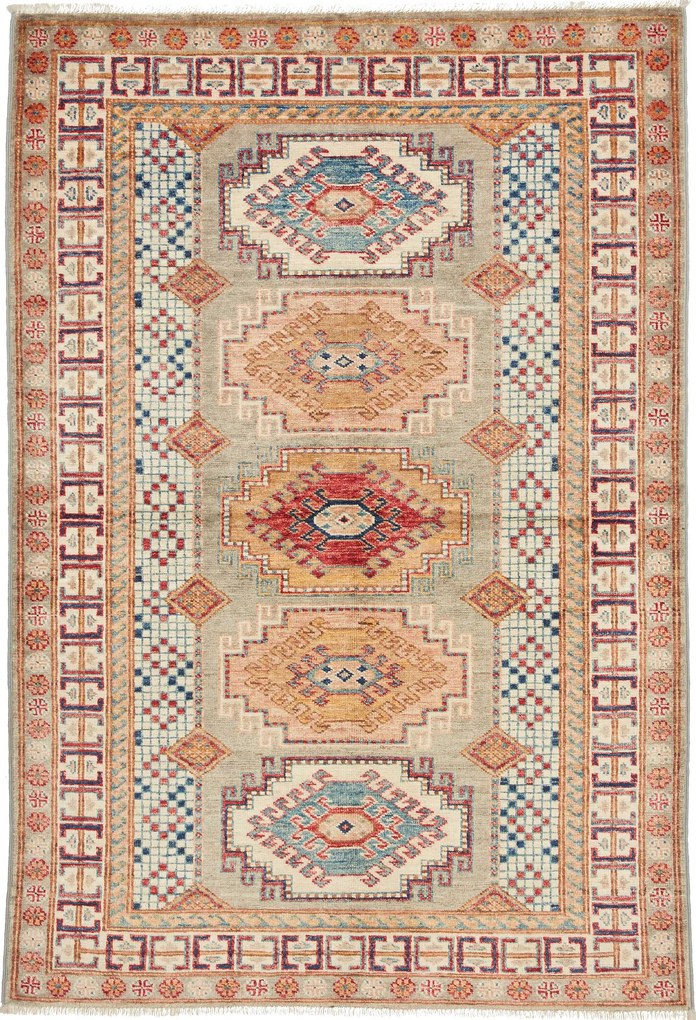 Kazak Tappeto orientale 100 x 150 Beige (Pakistan) Annodato A Mano