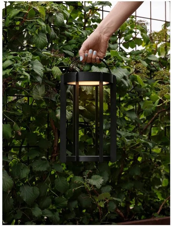 Lanterna LED nera da esterno su USB (altezza 30 cm) Firefly - Zone