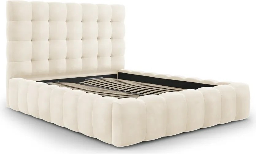 Letto Bali imbottito in velluto - 140×200 cm