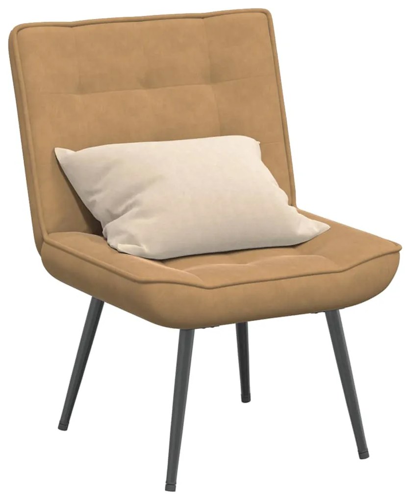 Poltrona Relax 64x74x84 Cm Marrone İn Velluto /