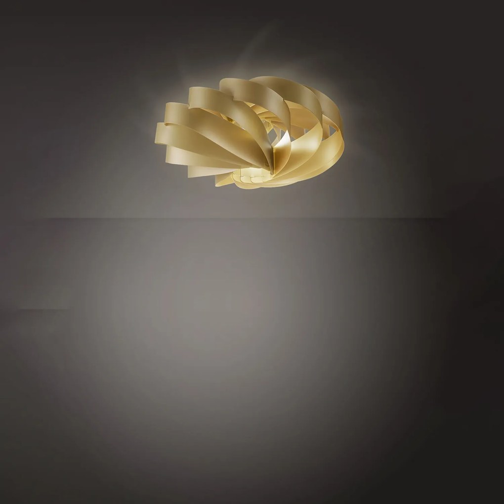 Plafoniera Moderna Flat Polilux ® New Gold 1 Luce E27