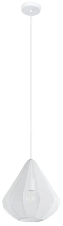 Lampadario Design Dolwen bianco paralume bianco E27 Ø33.5cm EGLO