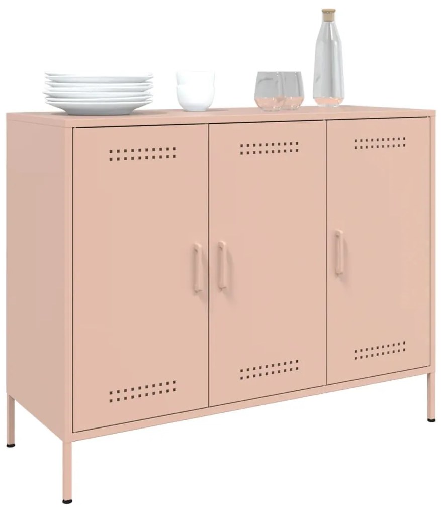 Credenza rosa 100,5x39x79 cm in acciaio laminato a freddo