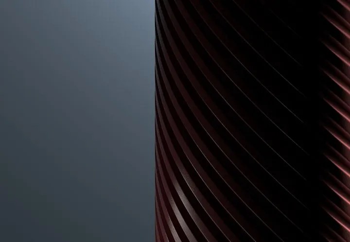 Flos Flauta H1000 Spiga Lampada indoor 100 cm Da Parete a biemissione in alluminio Anodized Ruby Red