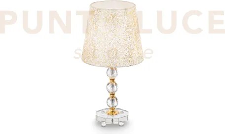 Queen lampada da tavolo 1 luce attacco e27 h.46,5cm finitura oro