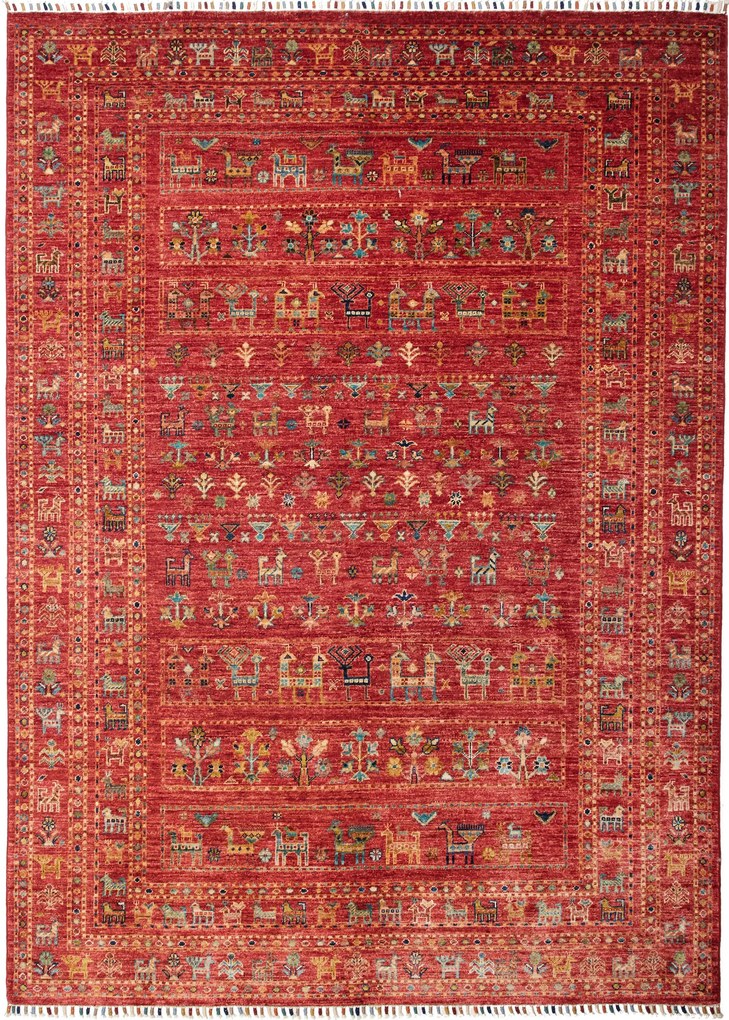 Samarkand Tappeto 240x170 Rosso (Pakistan) Annodato A Mano