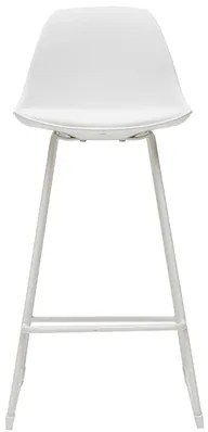 Set di 2 sgabelli da bar design bianchi piedi metallo FRANZ