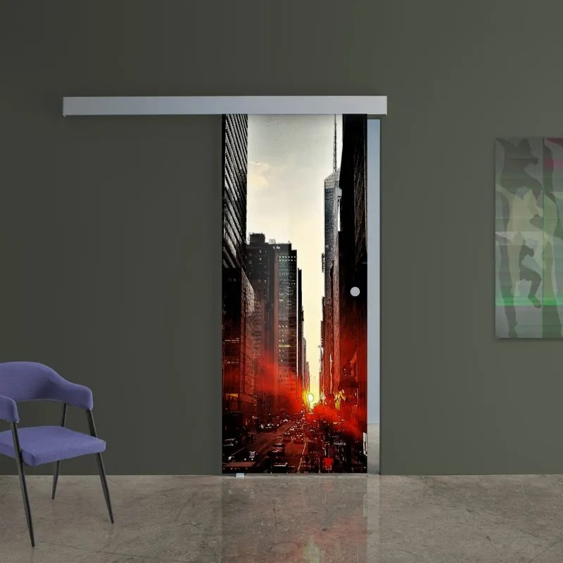 Anta per porta scorrevole Urban in vetro multicolore L 88 x H 215 cm sinistra