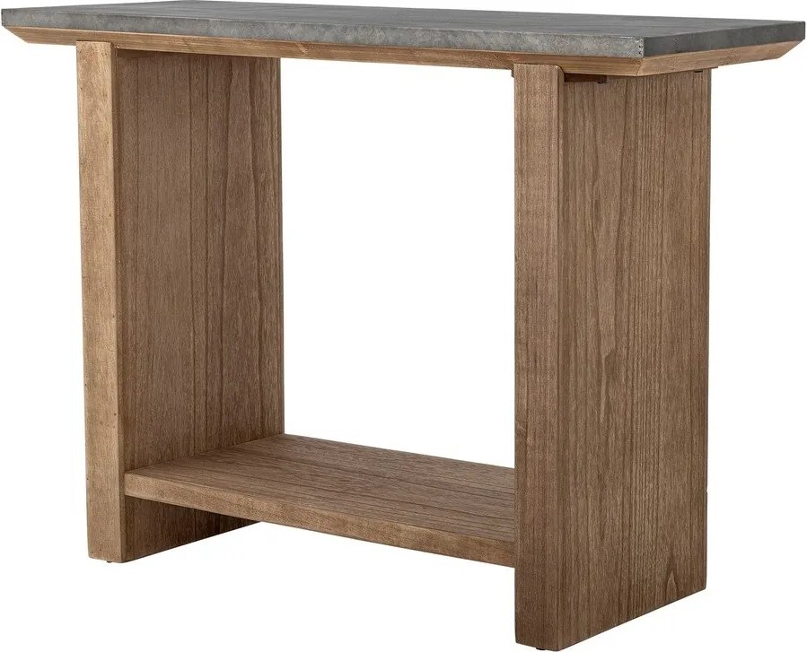 Tavolo consolle di colore naturale con piano in metallo 40x110 cm Riva – Bloomingville