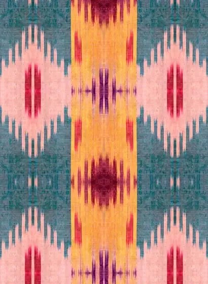 Mindthegap Carta da parati Patola - Red/ Blue/ Yellow/ Pink