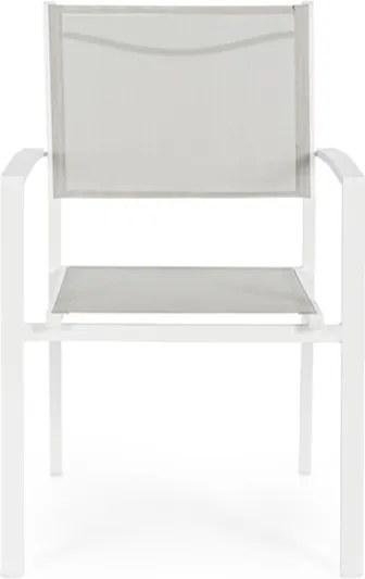 Sedie Da Esterno In Alluminio Bianche Con Braccioli Hilde Bizzotto - 4 pezzi