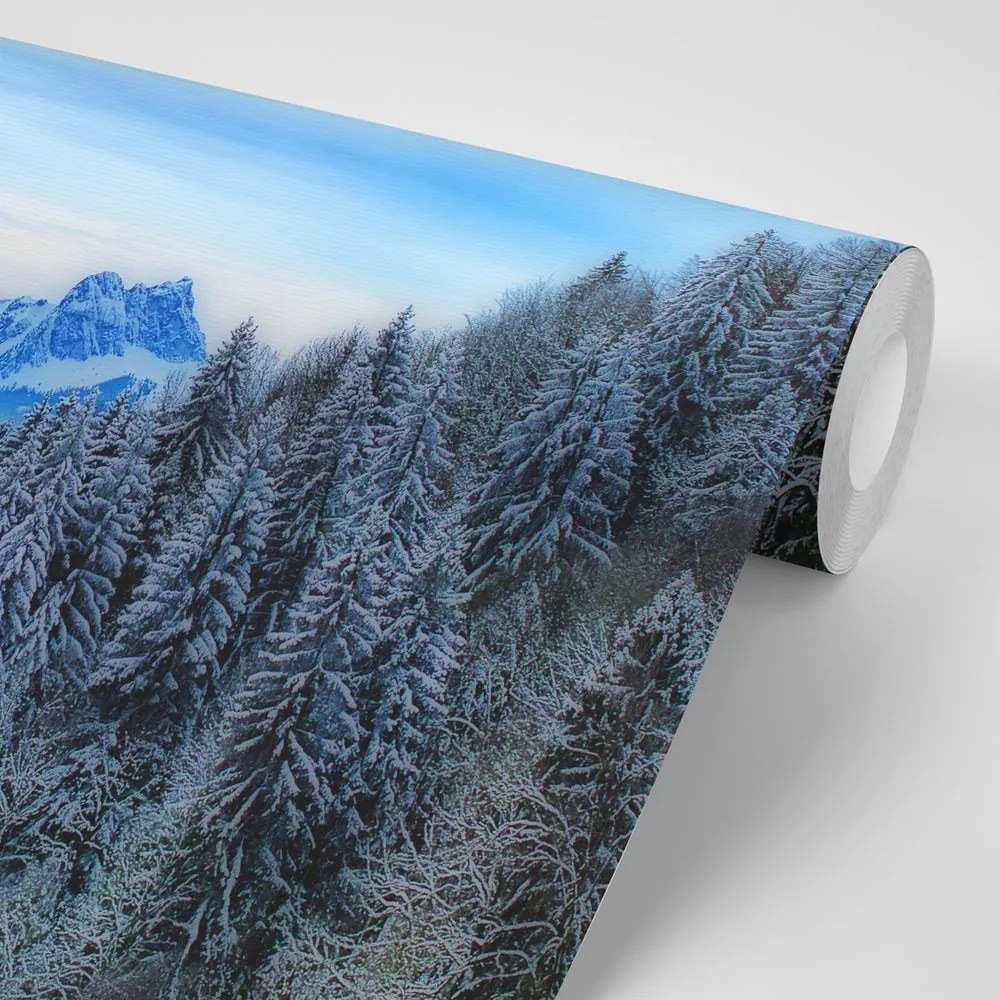 Carta da parati autoadesiva – Montagne ghiacciate