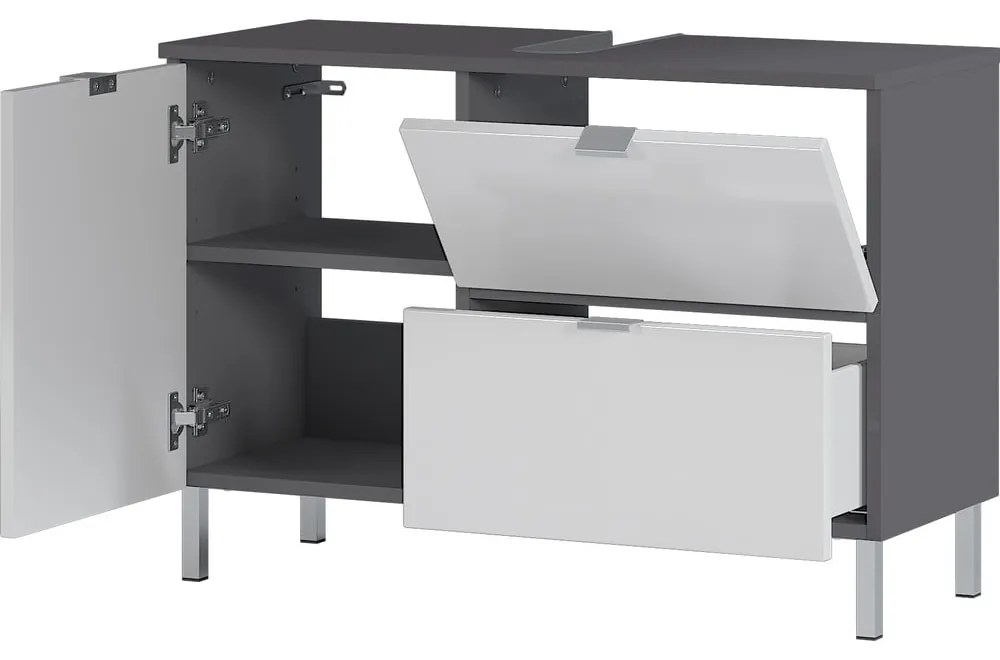 Mobile bianco-grigio sotto il lavabo 80x56 cm Mauresa - Germania