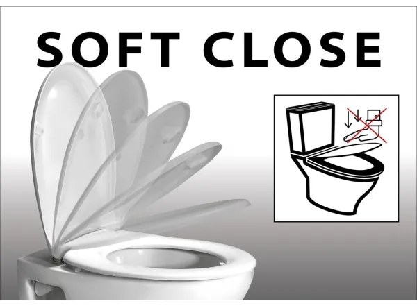 Aqualine - Sedile del water SOFIA SoftClose bianco