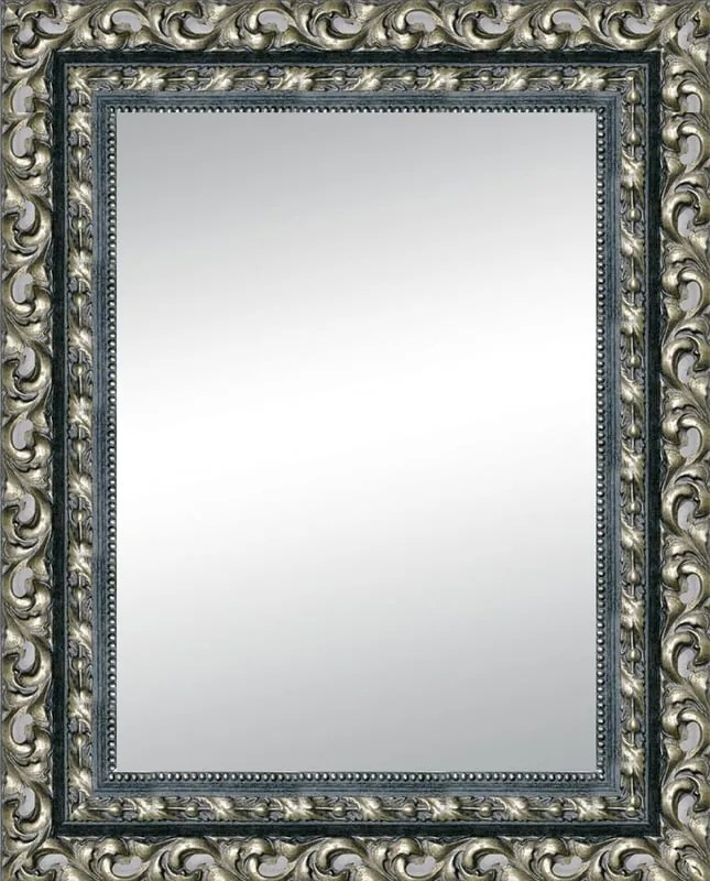 Specchio rettangolare in legno nero 80 x 100 cm
