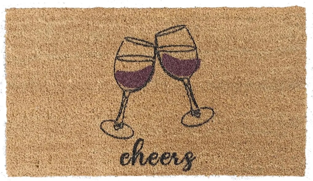 Zerbino Italo Eco Cheers 40x70 cm in Cocco Naturale con Fondo in Lattice - Line Art