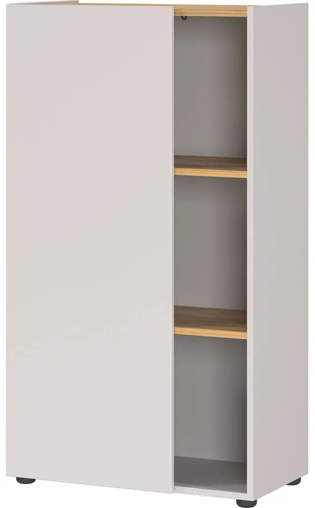 Libreria bianca con effetto rovere 61x110x34 cm Adrano – Germania