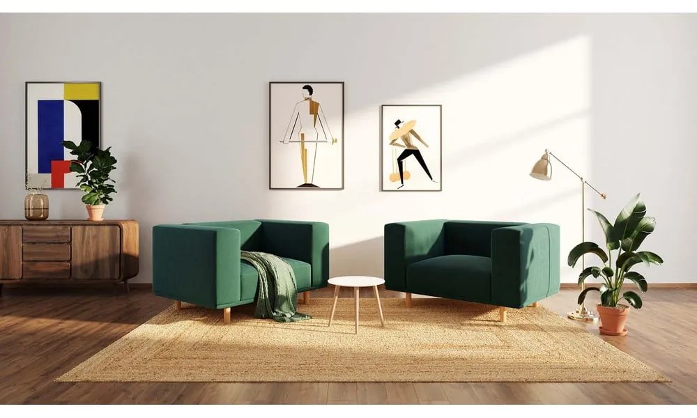 Poltrona relax in velluto verde scuro Kukumo - Ame Yens