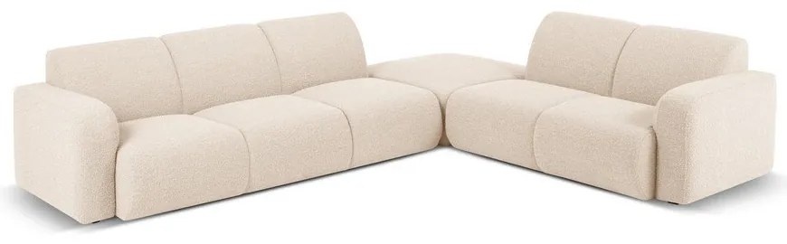 Divano angolare beige in tessuto bouclé (angolo destro) Molino - Micadoni Home