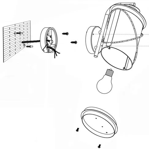 Eglo 94843 - Lampada da esterno HILBURN 1xE27/60W/230V