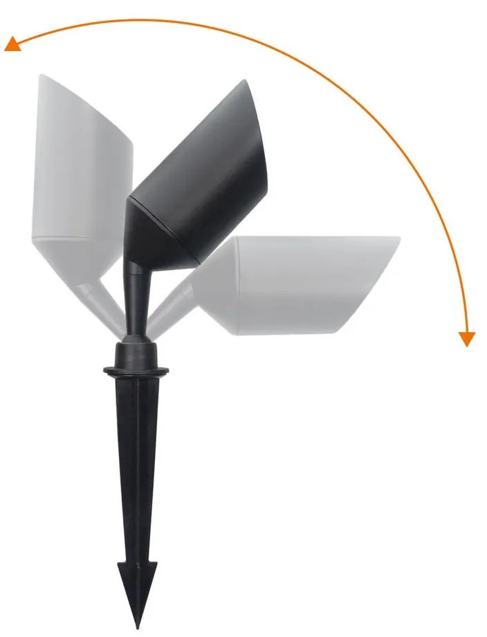 Faretto a Picchetto GU10 da Giardino Doppia Base