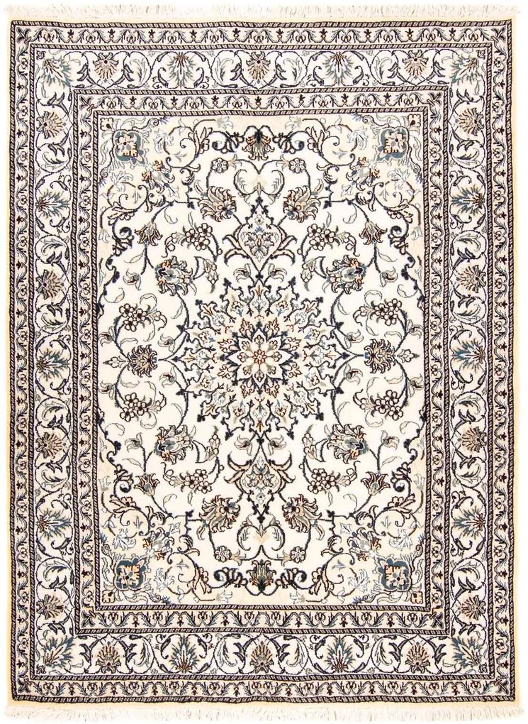 Nain Tappeto 150 x 200 Beige (Iran) Annodato A Mano