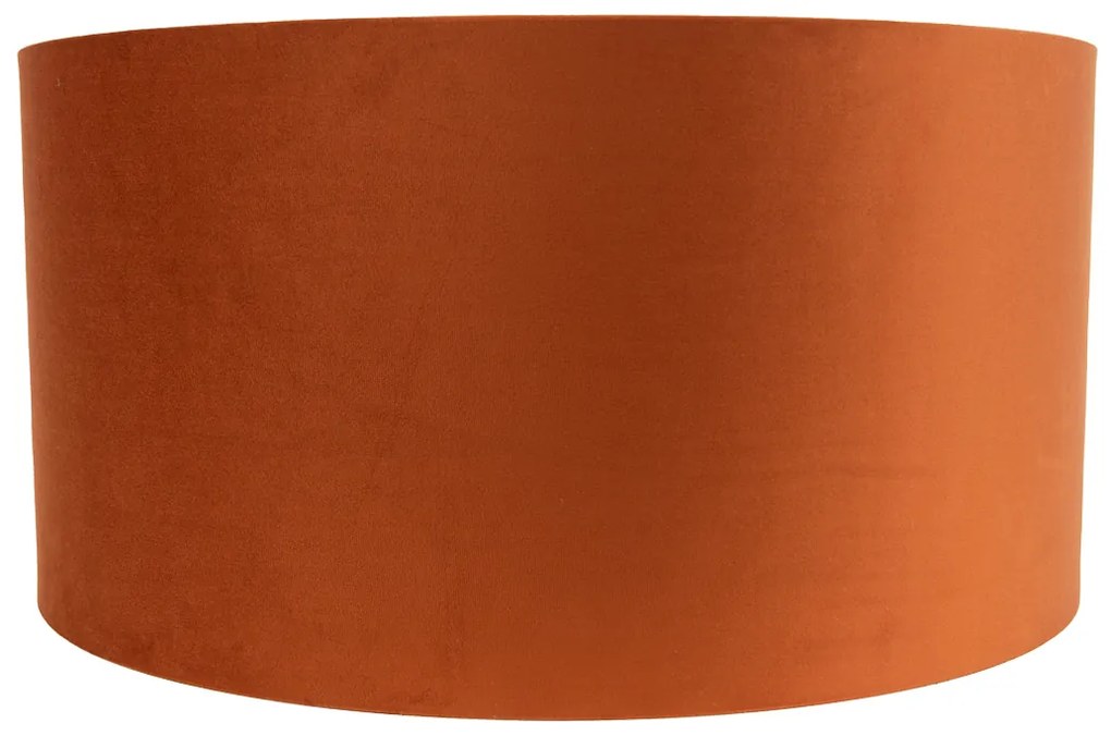 Paralume in tessuto arancione con interno dorato 50/50/25