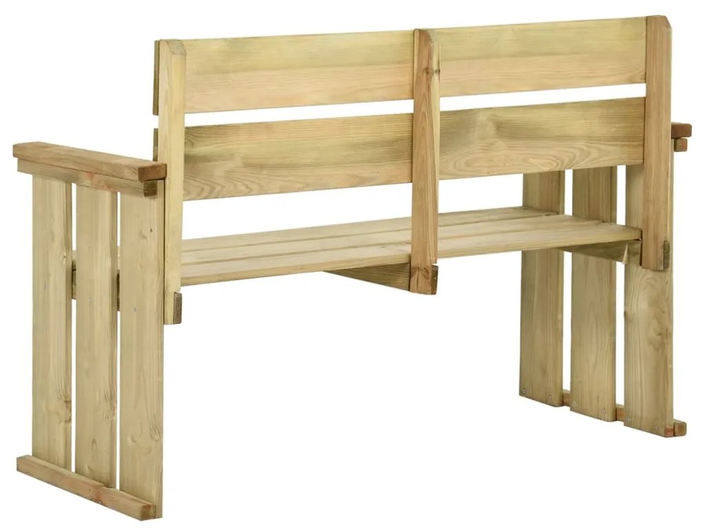 Panchina da giardino 121 cm in legno di pino impregnato