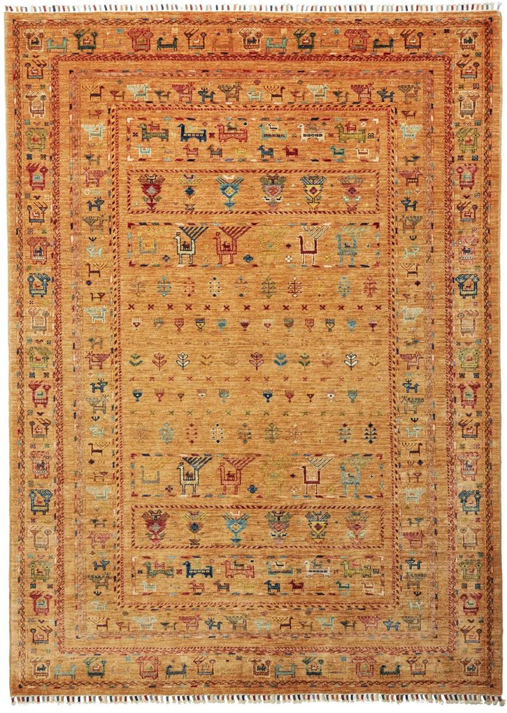 Samarkand Tappeto orientale 240x170 Giallo (Pakistan) Annodato A Mano