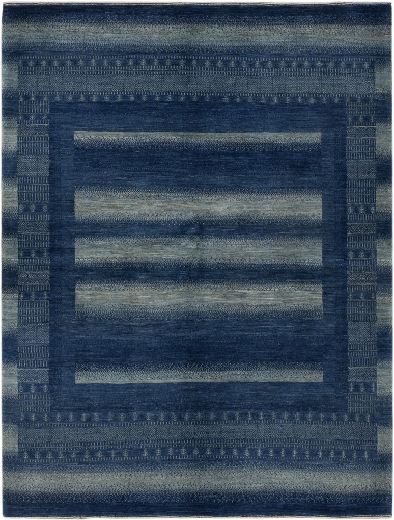 Loribaft Tappeto 200 x 150 Blu (Iran) Annodato A Mano