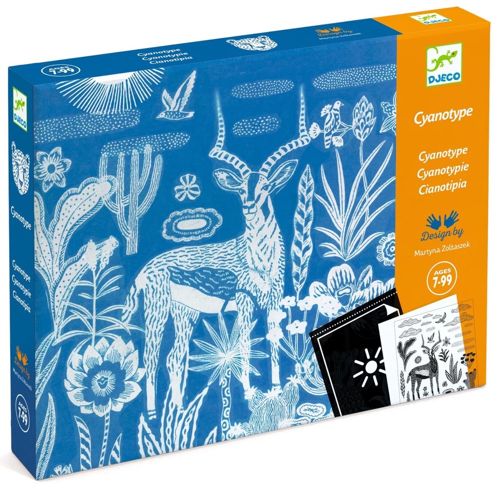 Set creativo - Cianotipia - Notte nella savana