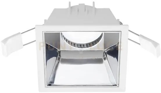 Gfa624- faretto da incasso bianco opaco e cromo 1 luce attacco gu10...