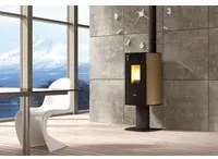 Stufa a Pellet Anselmo Cola mod. KLEAN 8,27 kW Wi-Fi vari colori disponibili - NOVITA' Marmo Grafite