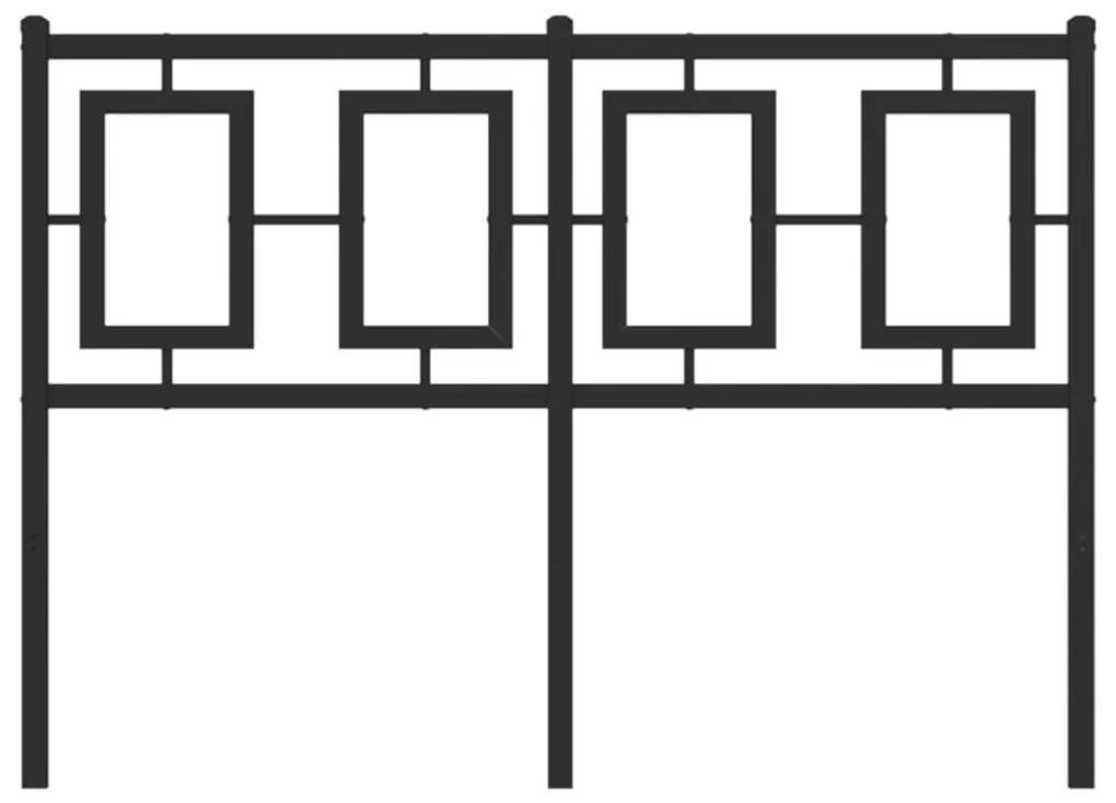 Testiera in metallo nero 120 cm