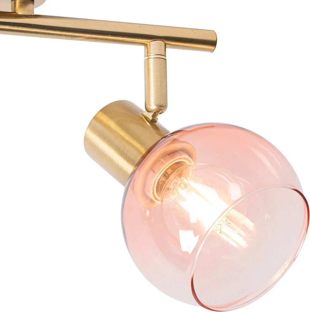 Faretto intelligente oro con vetro rosa con 2 Wifi P45 - Vidro