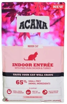 Cibo per gatti Acana Indoor Entrée Adulto Pollo Tacchino Pesce Coniglio 4,5 Kg