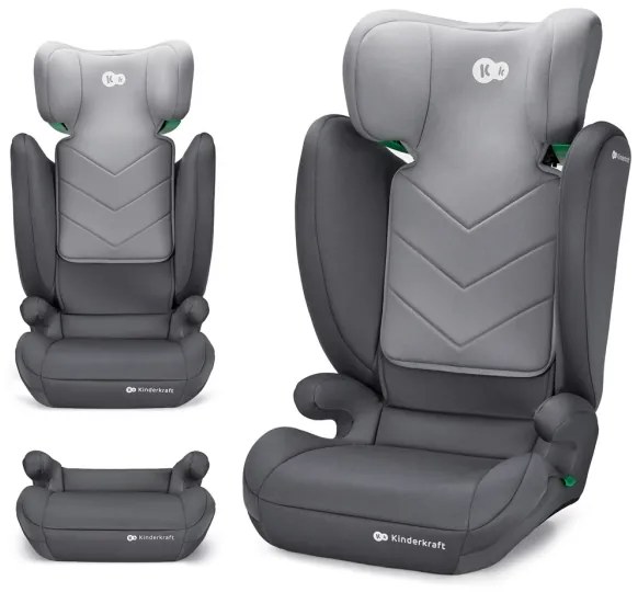 KINDERKRAFT - Seggiolino auto I-SPARK i-Dimensioni (100-150 cm) grigio