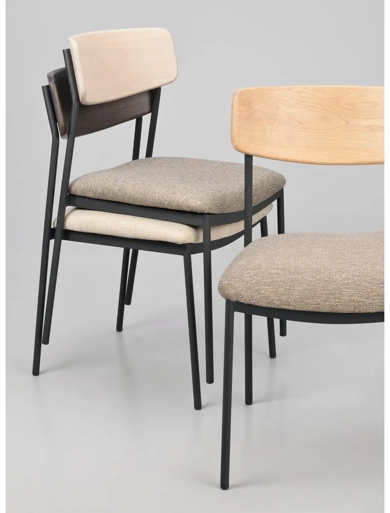 Sedie da pranzo in colore beige-naturale in set da 2 Maymont - Rowico