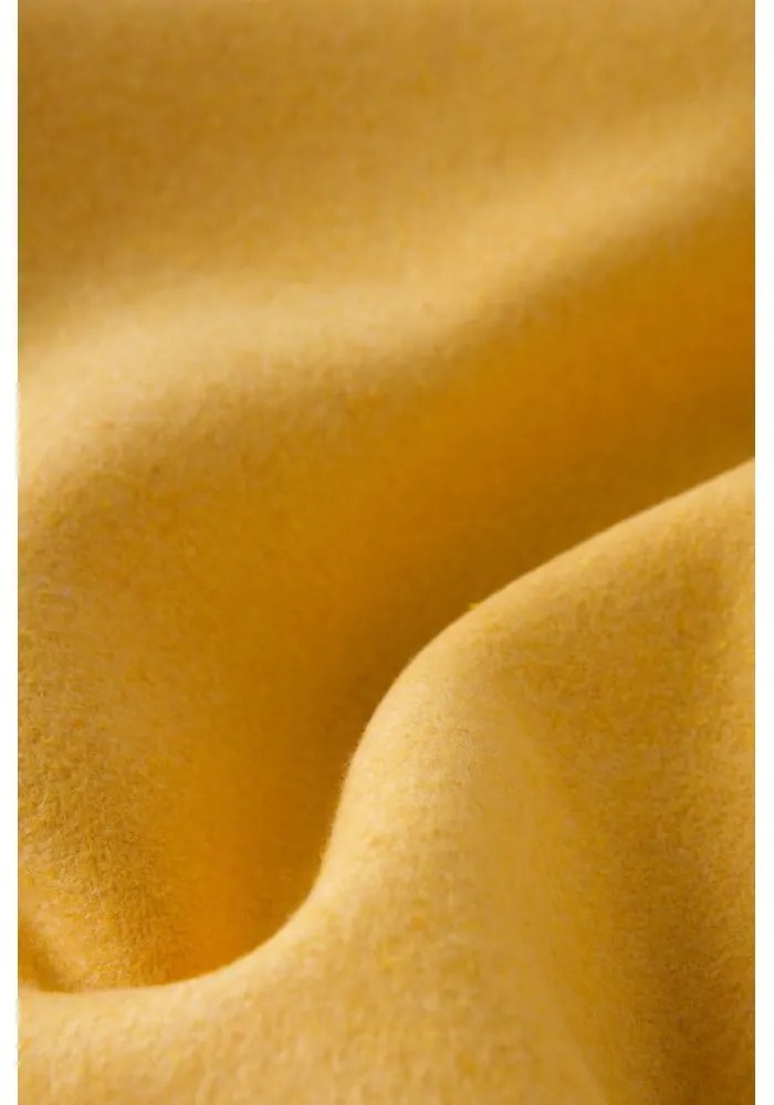 Plaid giallo con basi di cotone, 140 x 180 cm Plain - Euromant